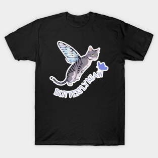 Butterfly cat funny flying cat with wings T-Shirt